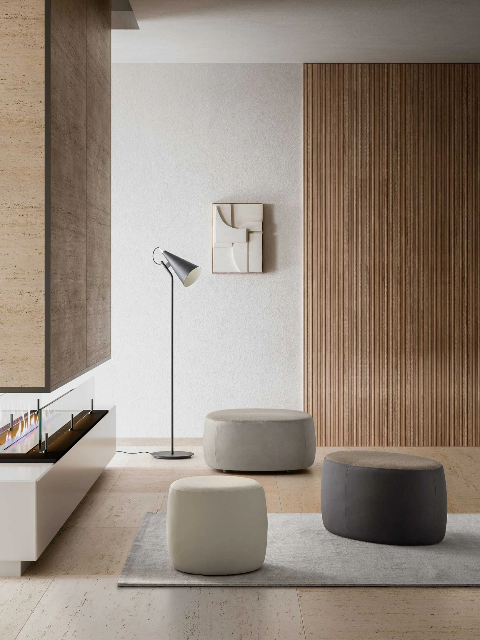 Pouf Bowl, Circus e Wilson di Le Comfort