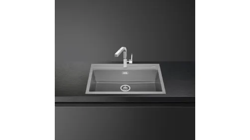 Lavello Incasso Standard VSGX860CT composto da particelle di granito e resina di Smeg