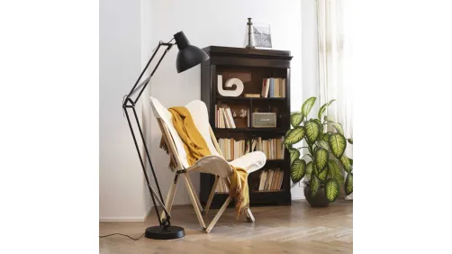 Lampada da terra Wally in metallo verniciato con braccio articolato regolabile di Ideal Lux