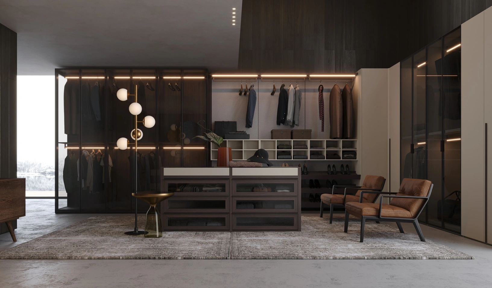 Armadio con ante battenti Open di Giessegi