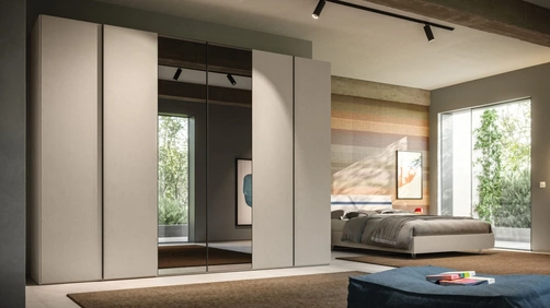 Armadio con anta battente Manlò + Specchio 28 di Orme