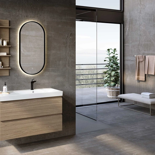 Mobile da Bagno sospeso Block System Just C34 di Baxar