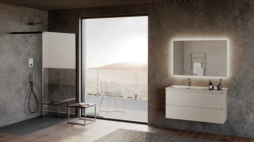 Mobile da Bagno sospeso Block System Picasso C30 di Baxar