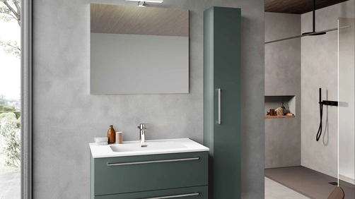 Mobile da Bagno sospeso Block System Slim C41 di Baxar