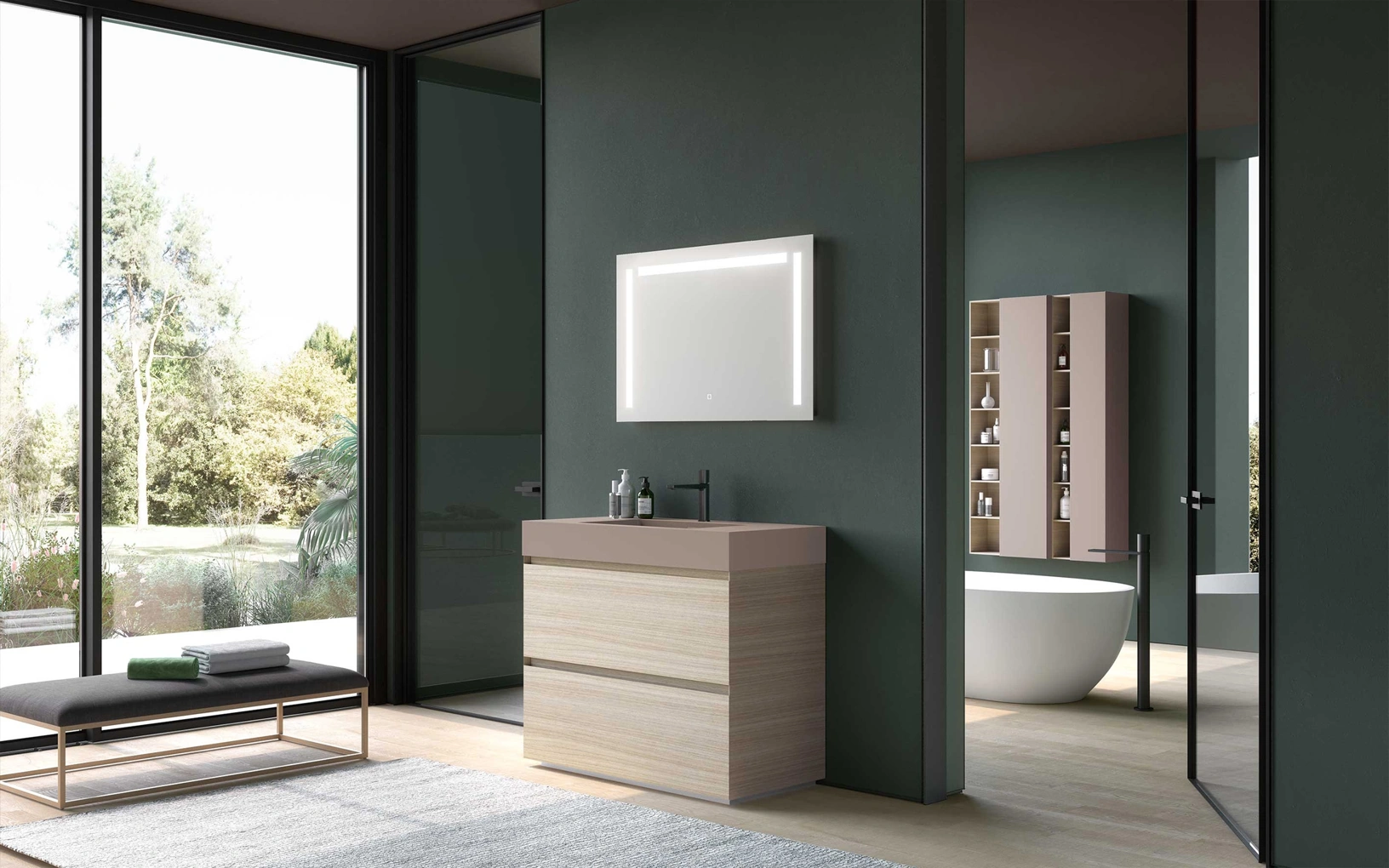 Mobile da Bagno Block System Syntesi Box C24 di Baxar