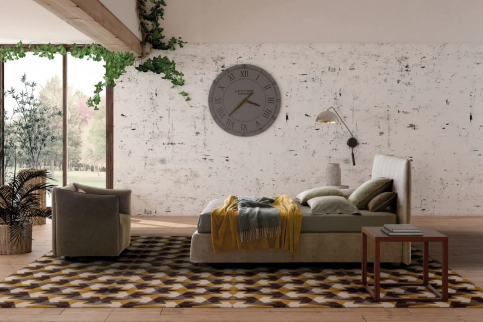 Letto in ecopelle Calvin di Le Comfort