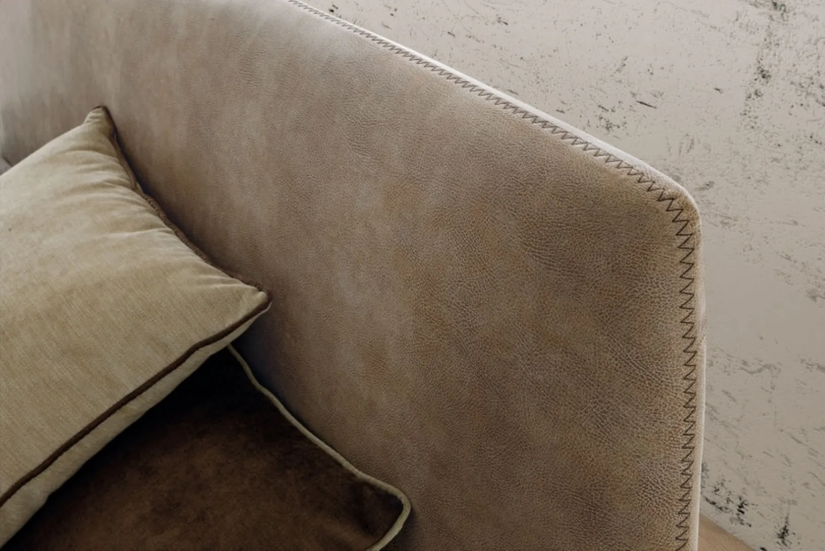 Letto in ecopelle Calvin di Le Comfort