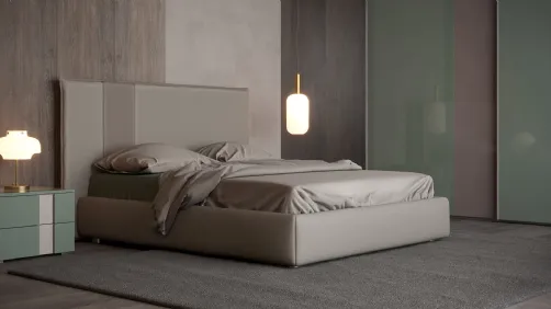 Letto in ecopelle con testiera Ginger di Giessegi
