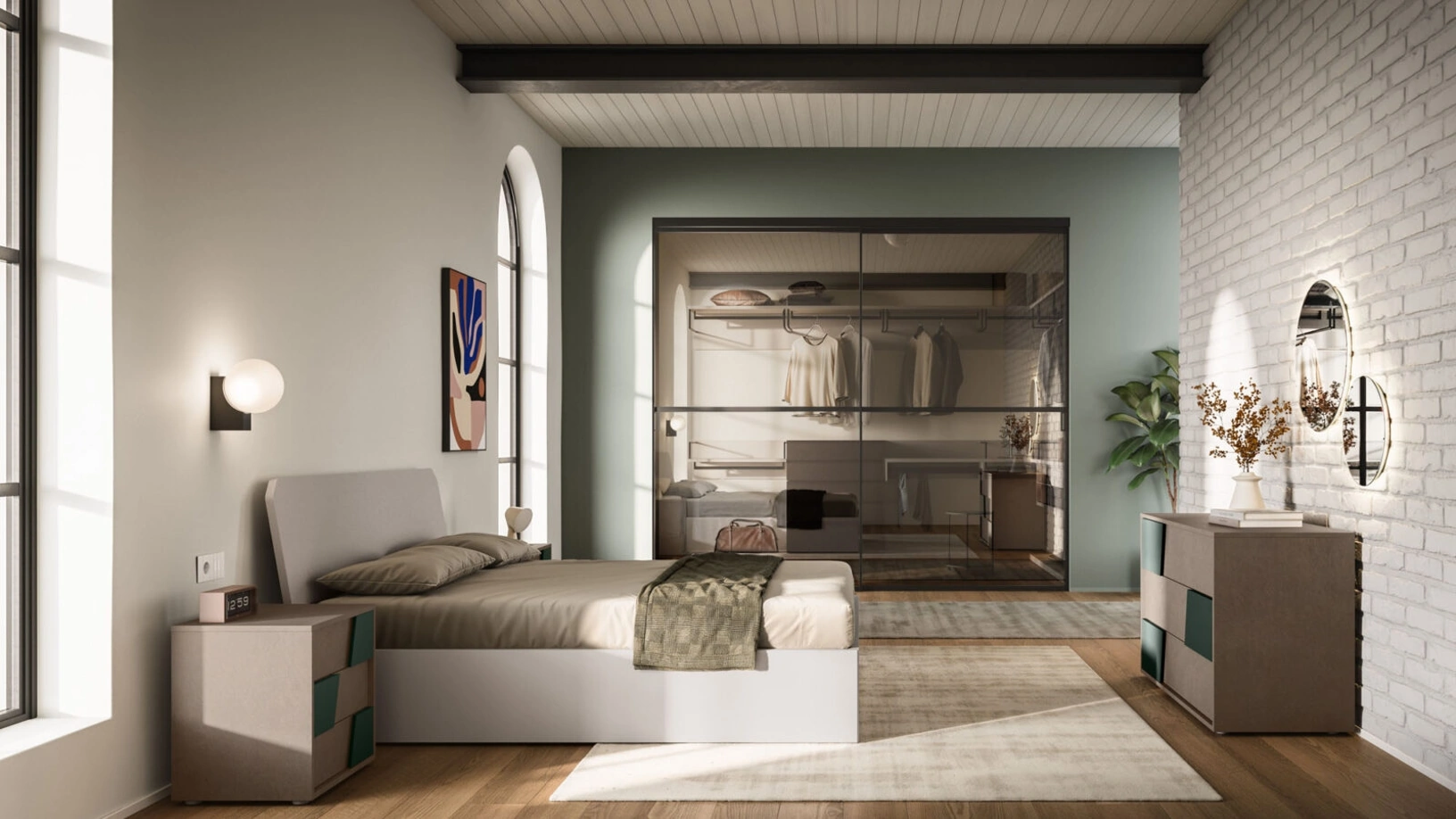 Letto matrimoniale Scudo Night 20 di Orme