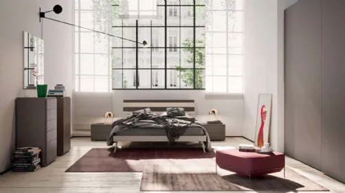 Letto con testiera moderna Segno di Orme