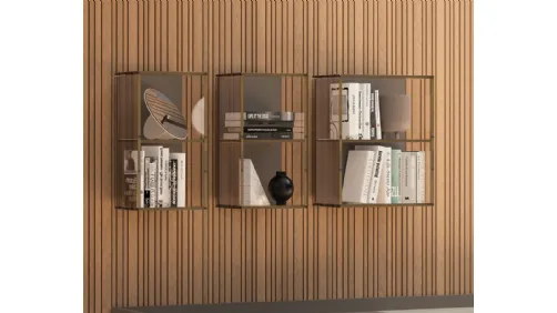 Libreria sospesa componibile Vidro di Orme