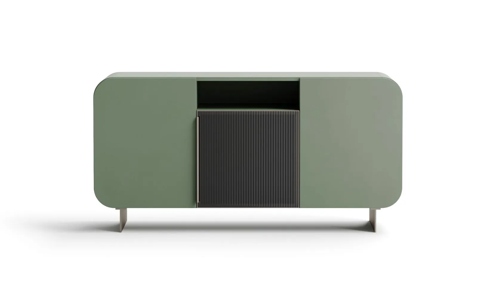 Madia Fifty Glass in laccato e vetro di Giessegi