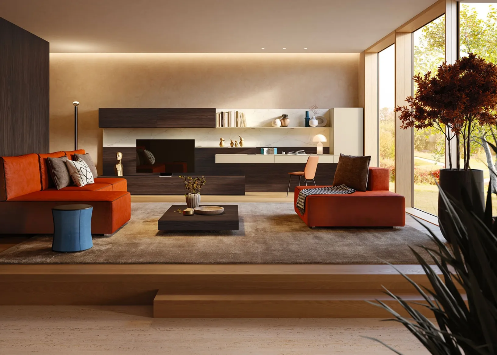 Parete Attrezzata Living LV714 di Giessegi