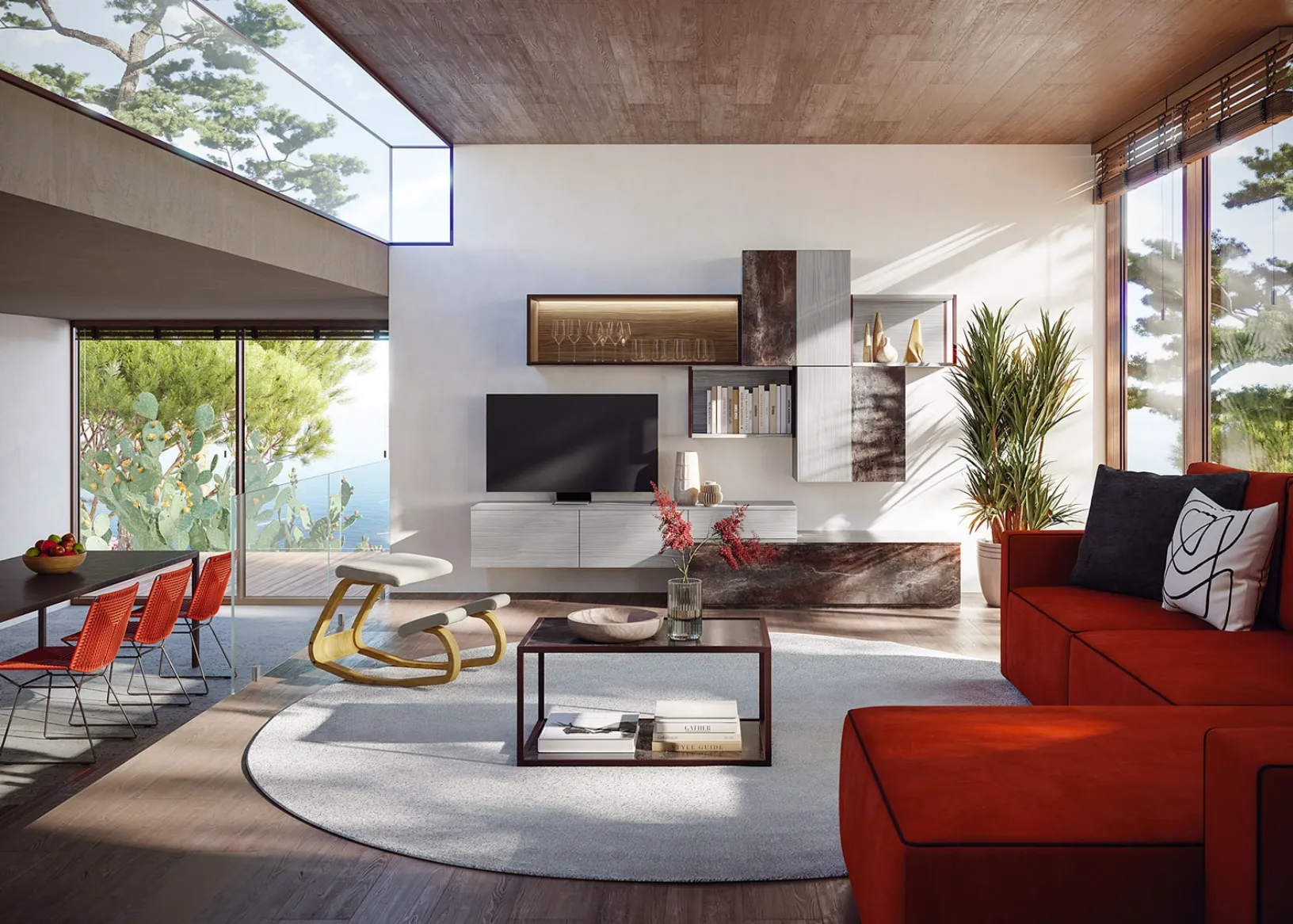 Parete Attrezzata Living LV725 di Giessegi