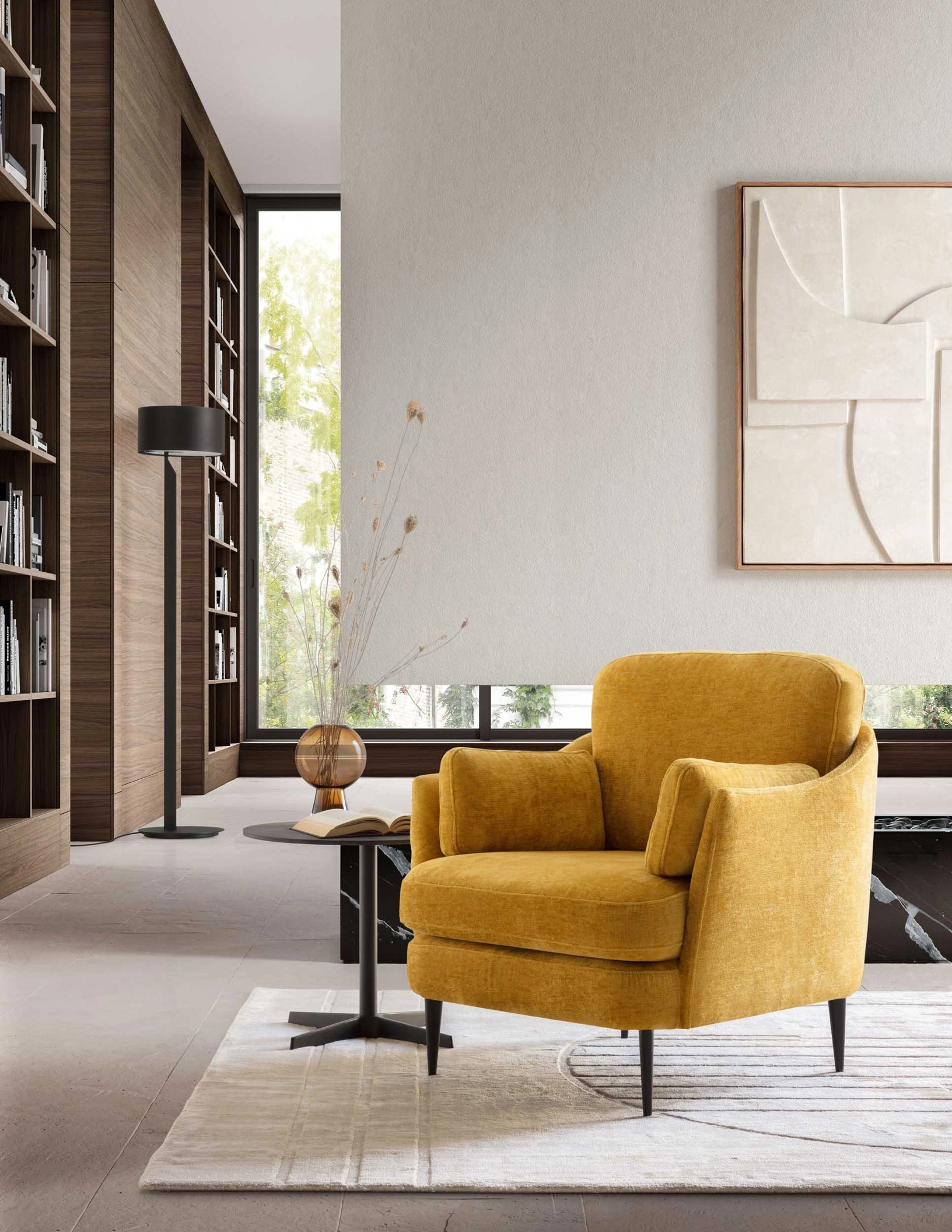 Poltrona in tessuto imbottito Galen di Le Comfort