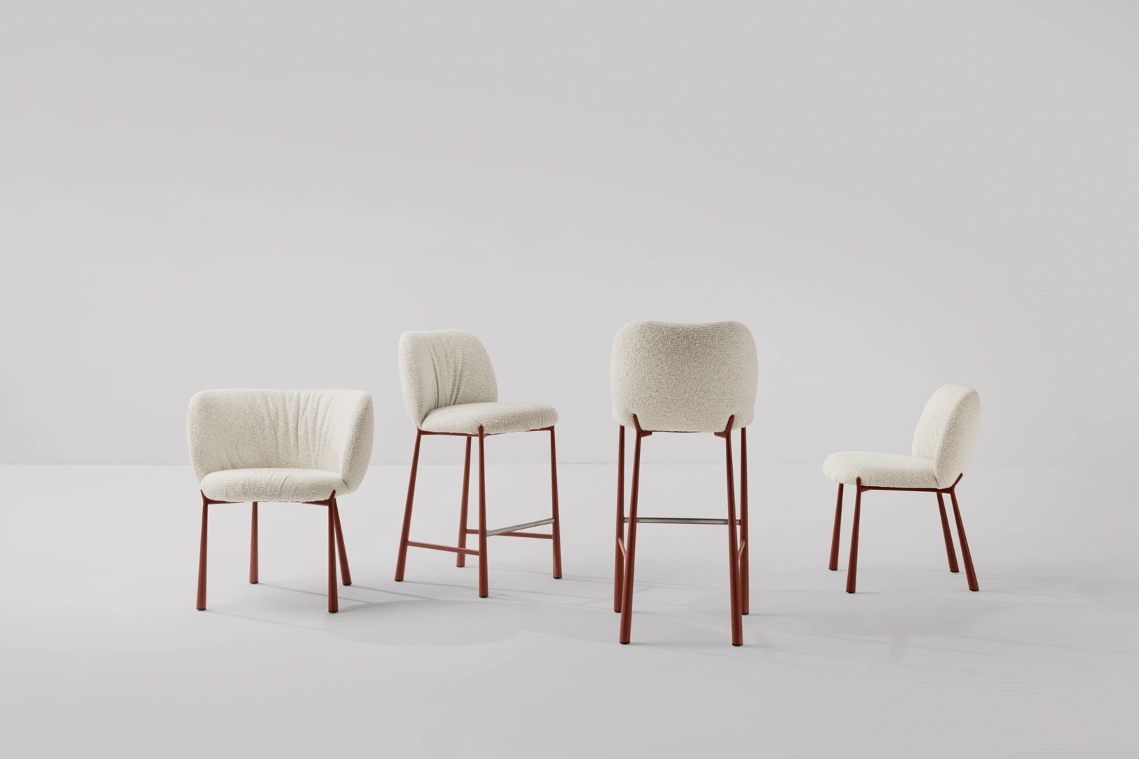 Sgabello imbottito Mys di Midj