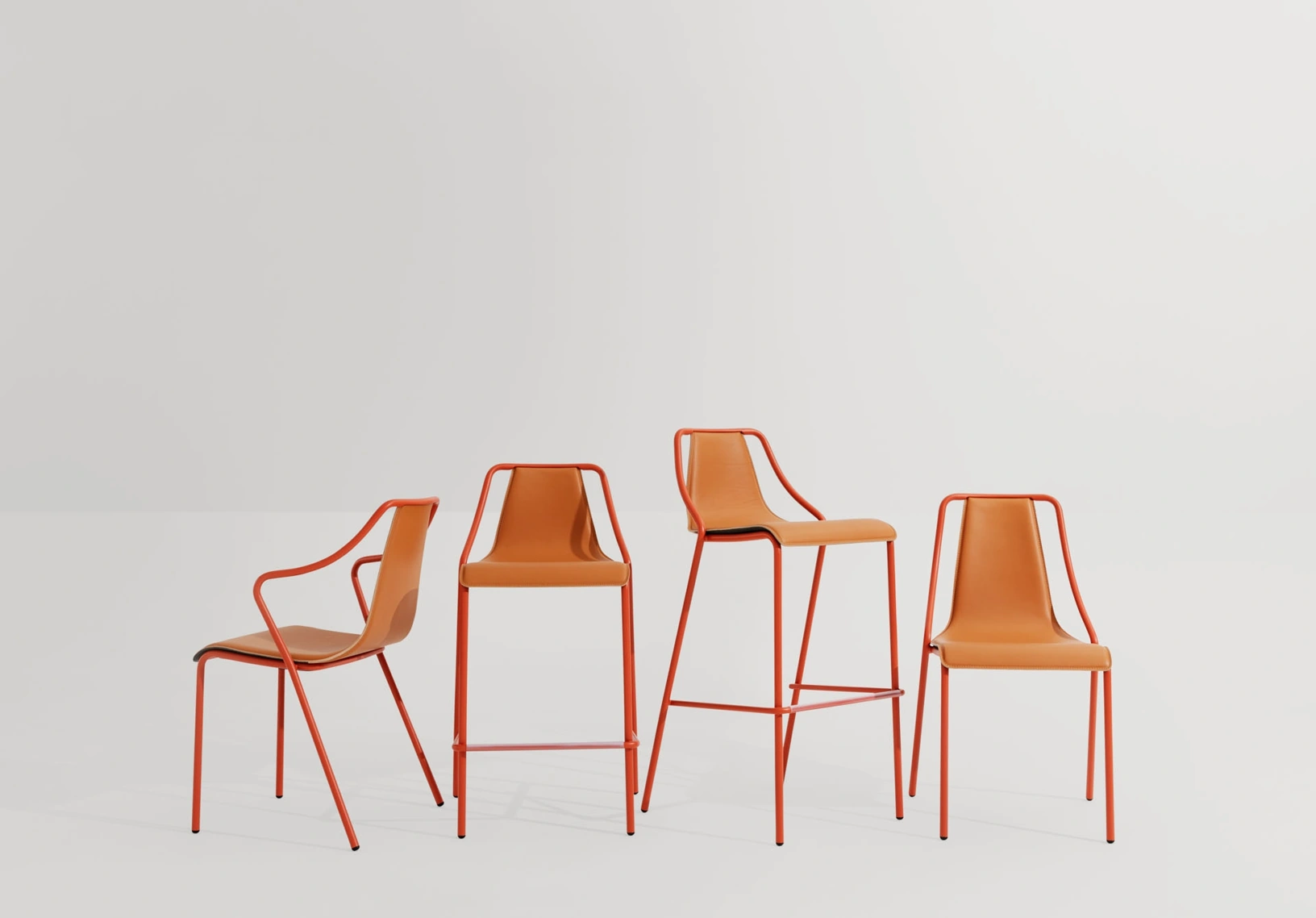 Sedia Ola in cuoio di Midj