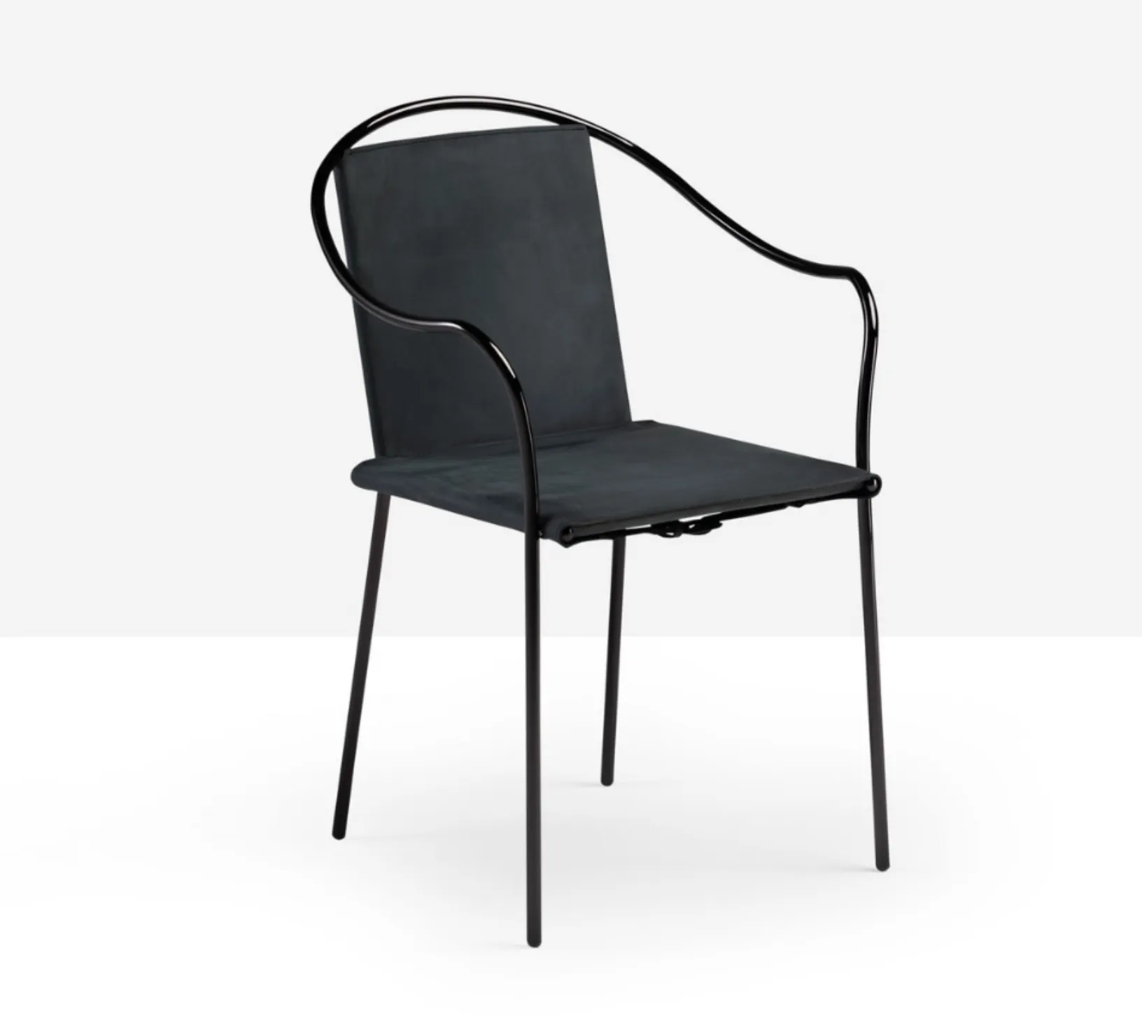 Sedia Rem in cuoio di Midj