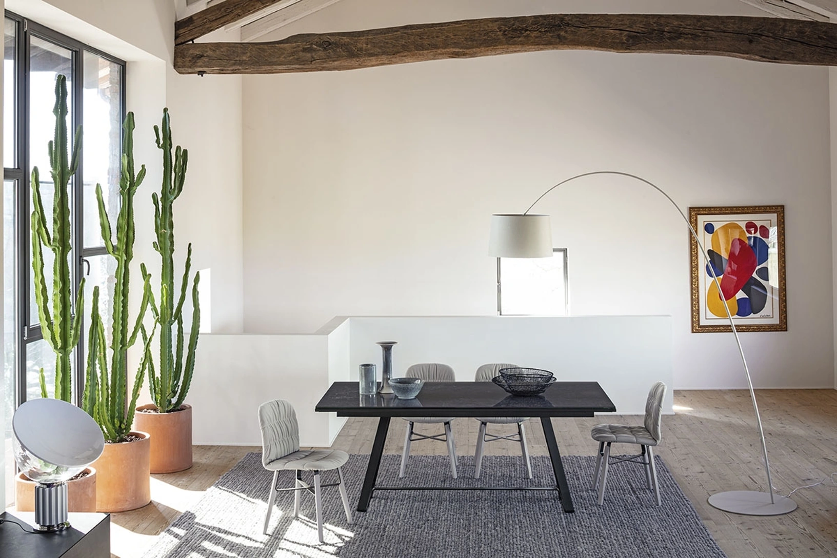 Tavolo allungabile con top in cristalceramica e gambe in metallo Alfred di Midj