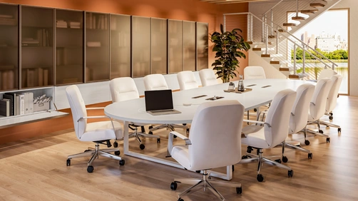 Libreria per Ufficio OF106 con ante battenti in vetro di Giessegi